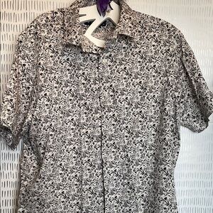 Daniel Cremieux Black and White Casual Button Down Shirt